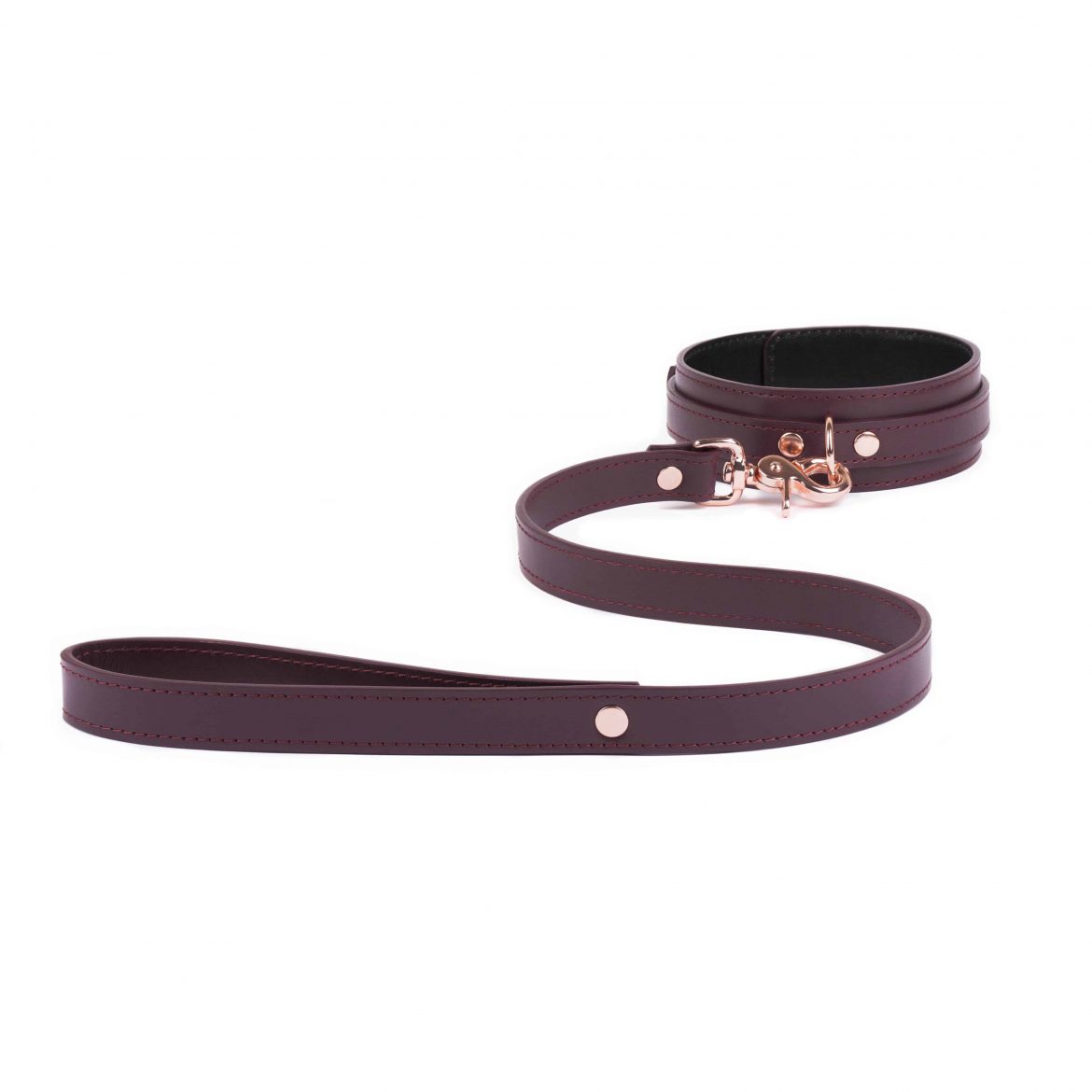 BDSM leather Bondage set collar and chain leash 22 scaled