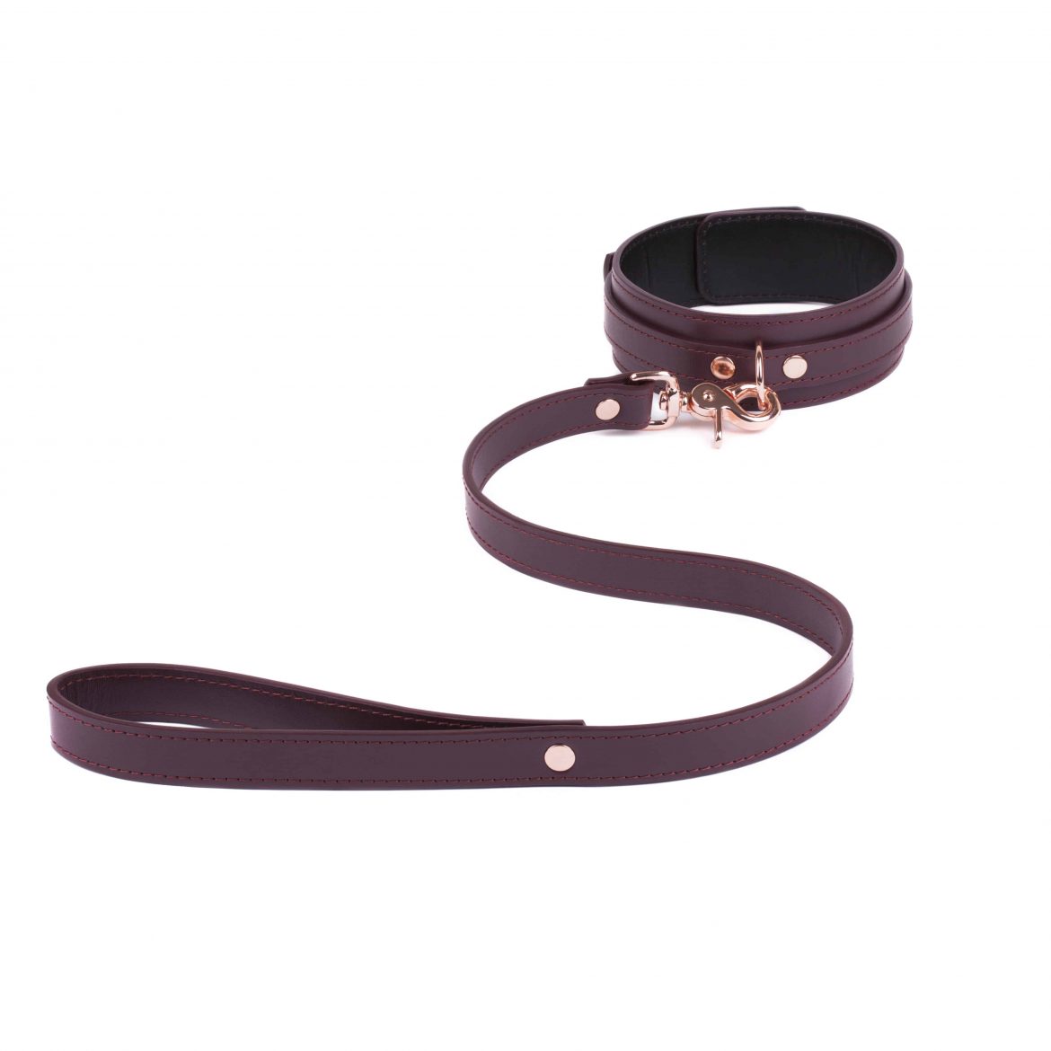 BDSM leather Bondage set collar and medium leather leash 20 scaled