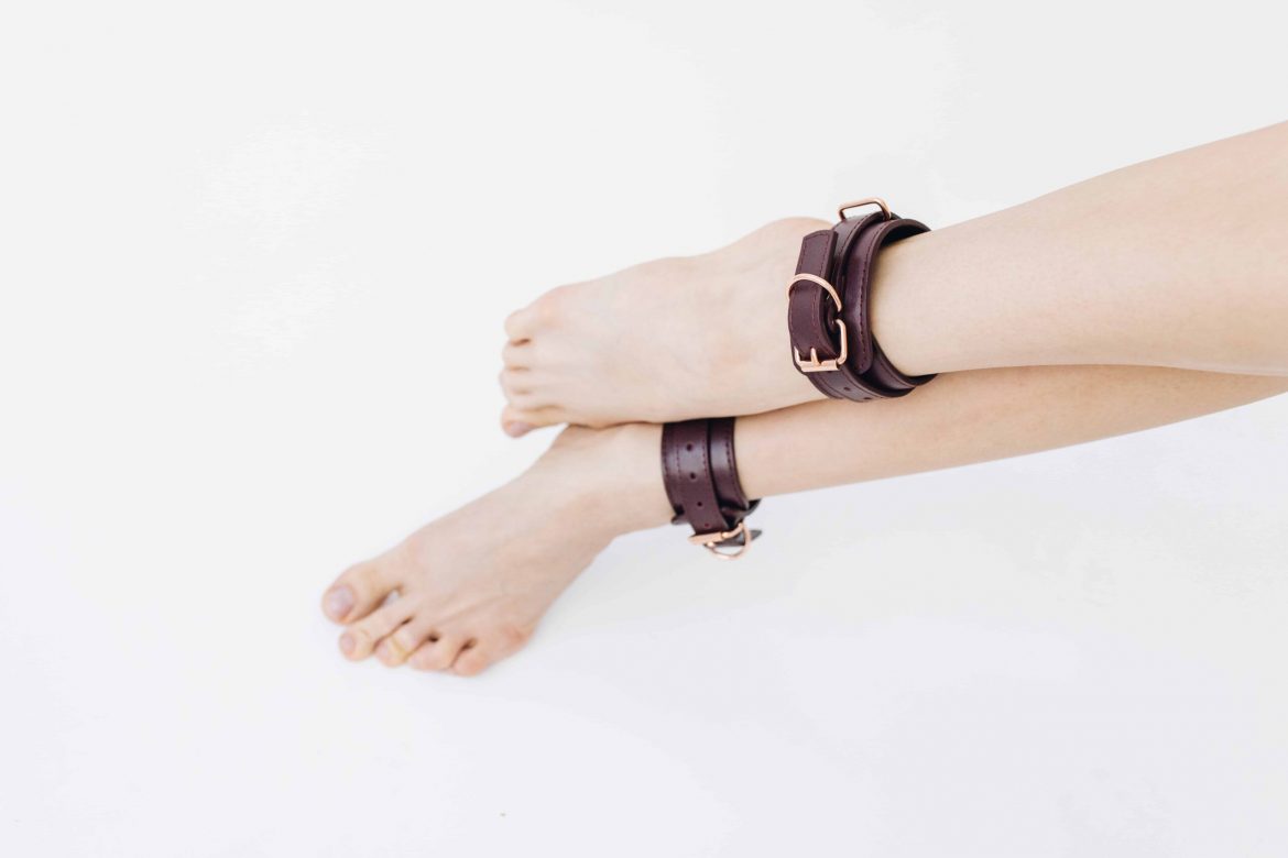 BDSM Leather Ankle Cuffs