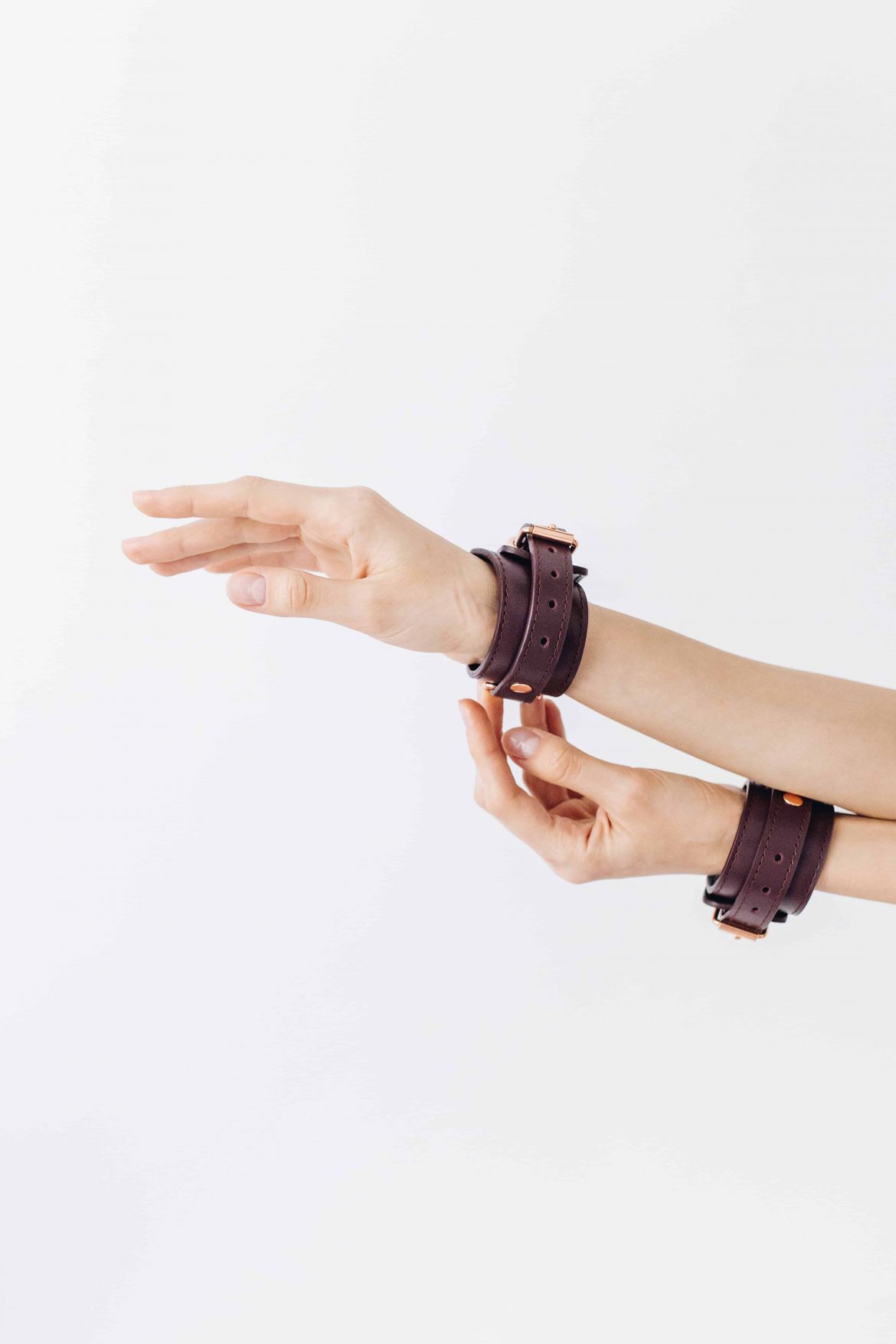 bdsm leather bondage set ankle cuffs hand cuffs and four points fixation medium leather fixation 36 scaled