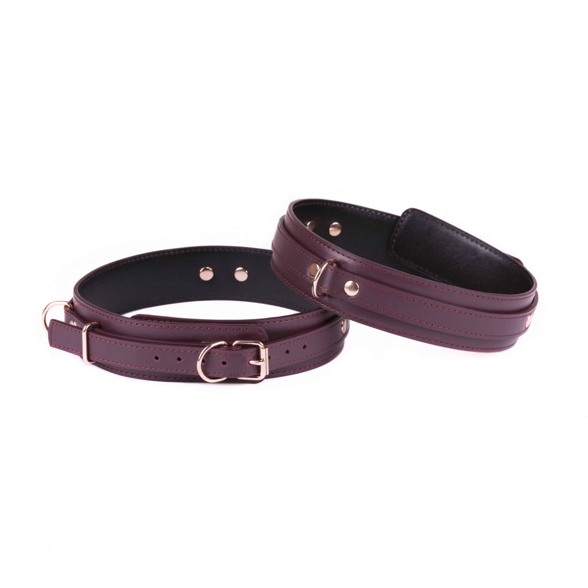 bdsm leather bondage set belt thigh cuffs a pair of garters 19 scaled
