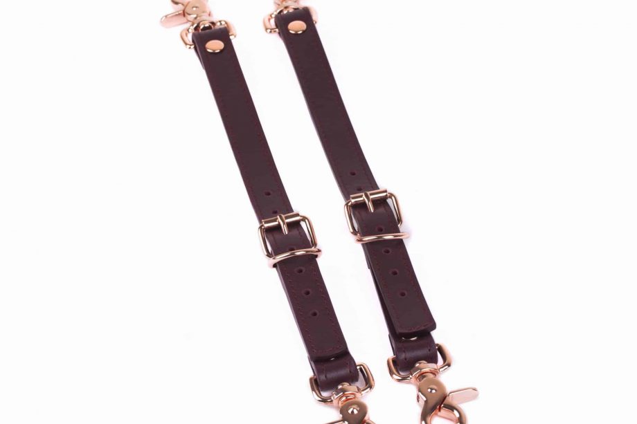 bdsm leather bondage set belt thigh cuffs a pair of garters 23 scaled