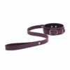 bdsm leather bondage set collar and long lether leash 19 scaled