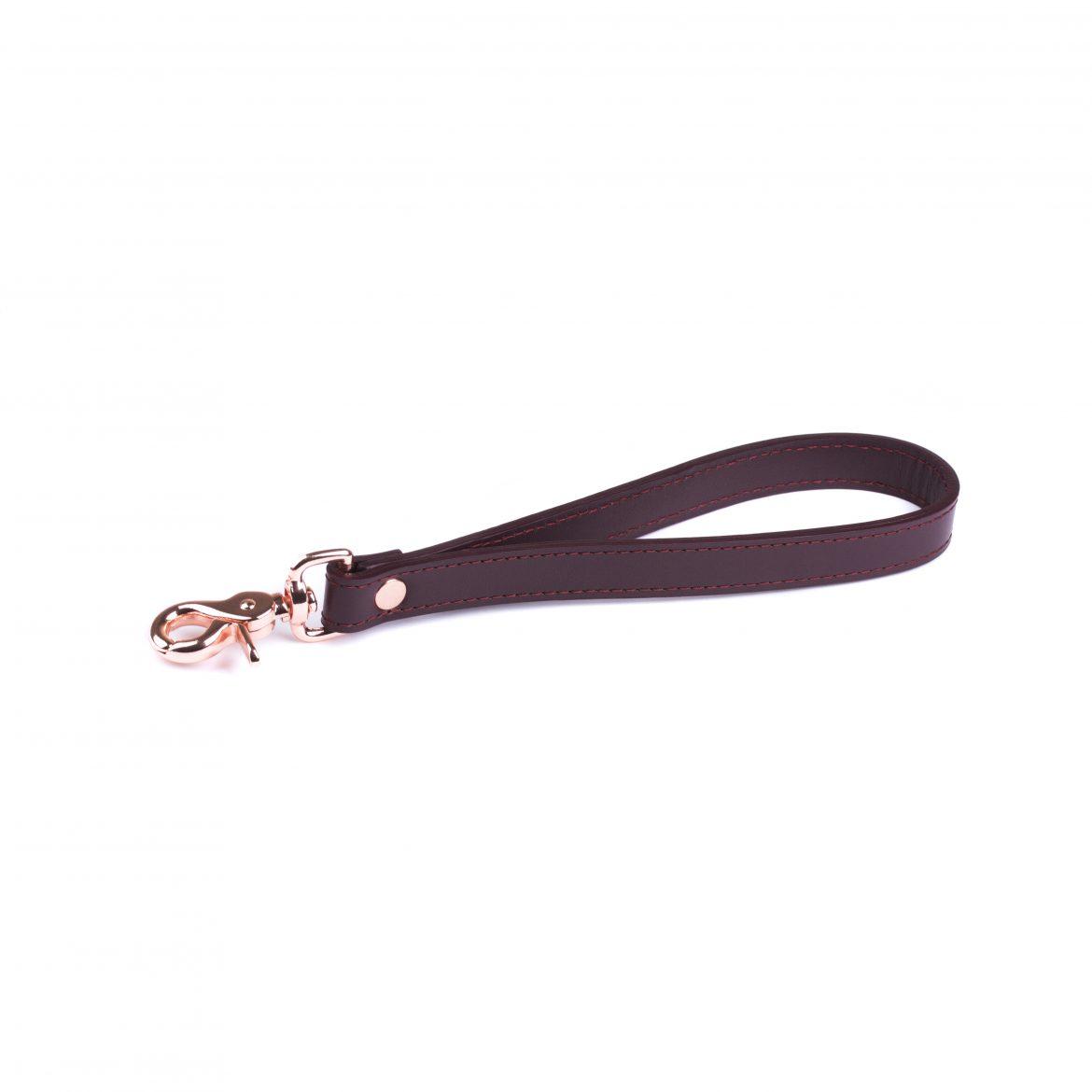 bdsm leather bondage set collar and short leather leash 633