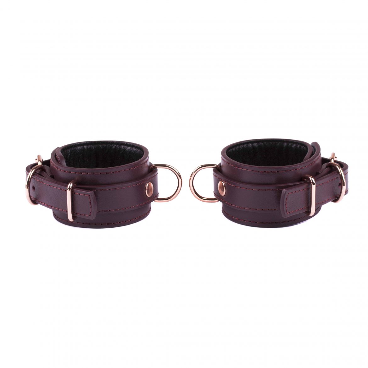 bdsm leather bondage set collar leash handcuffs pair of double fixation21 scaled