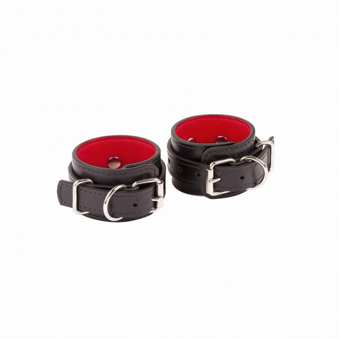 bdsm leather bondage set collar leash handcuffs pair of double fixation4 scaled