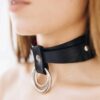 bdsm leather double o ring choker 3 1 scaled
