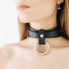 bdsm leather double o ring choker 6 1 scaled