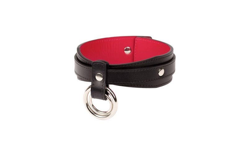 bdsm leather double o ring choker 8 1 scaled