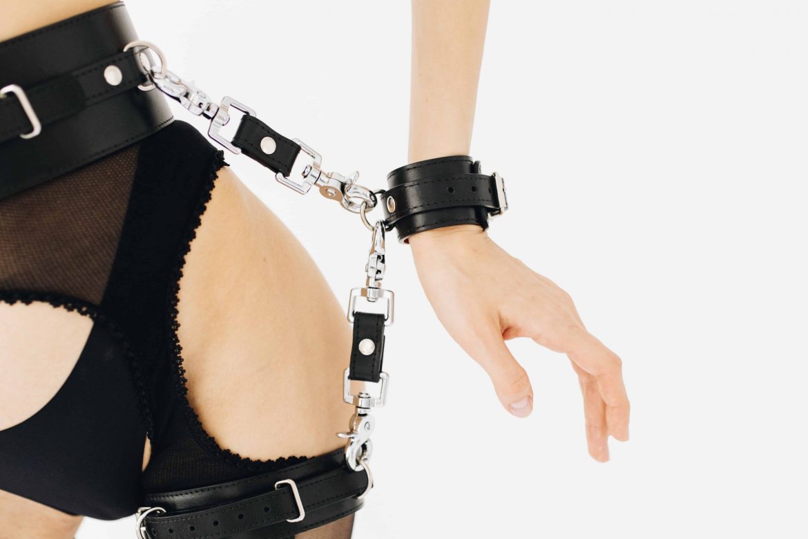 BDSM Leather Handcuffs