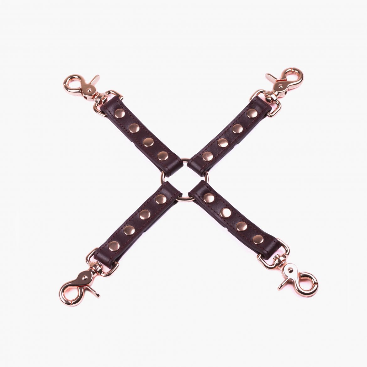 bdsm leather medium length quadruple fixation hogtie 16 scaled