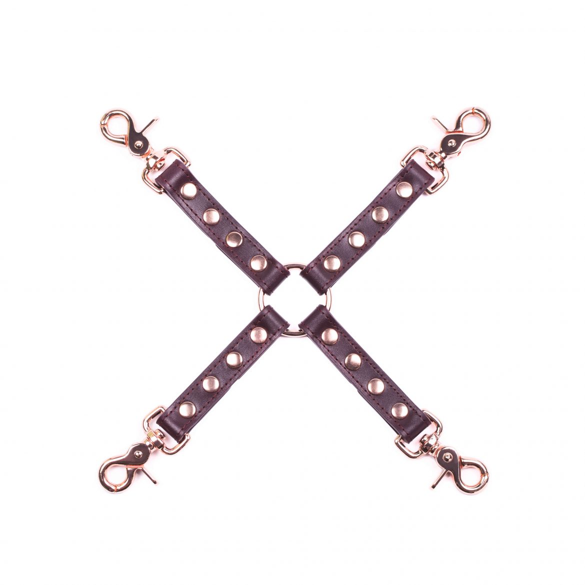 bdsm leather medium length quadruple fixation hogtie 17 scaled