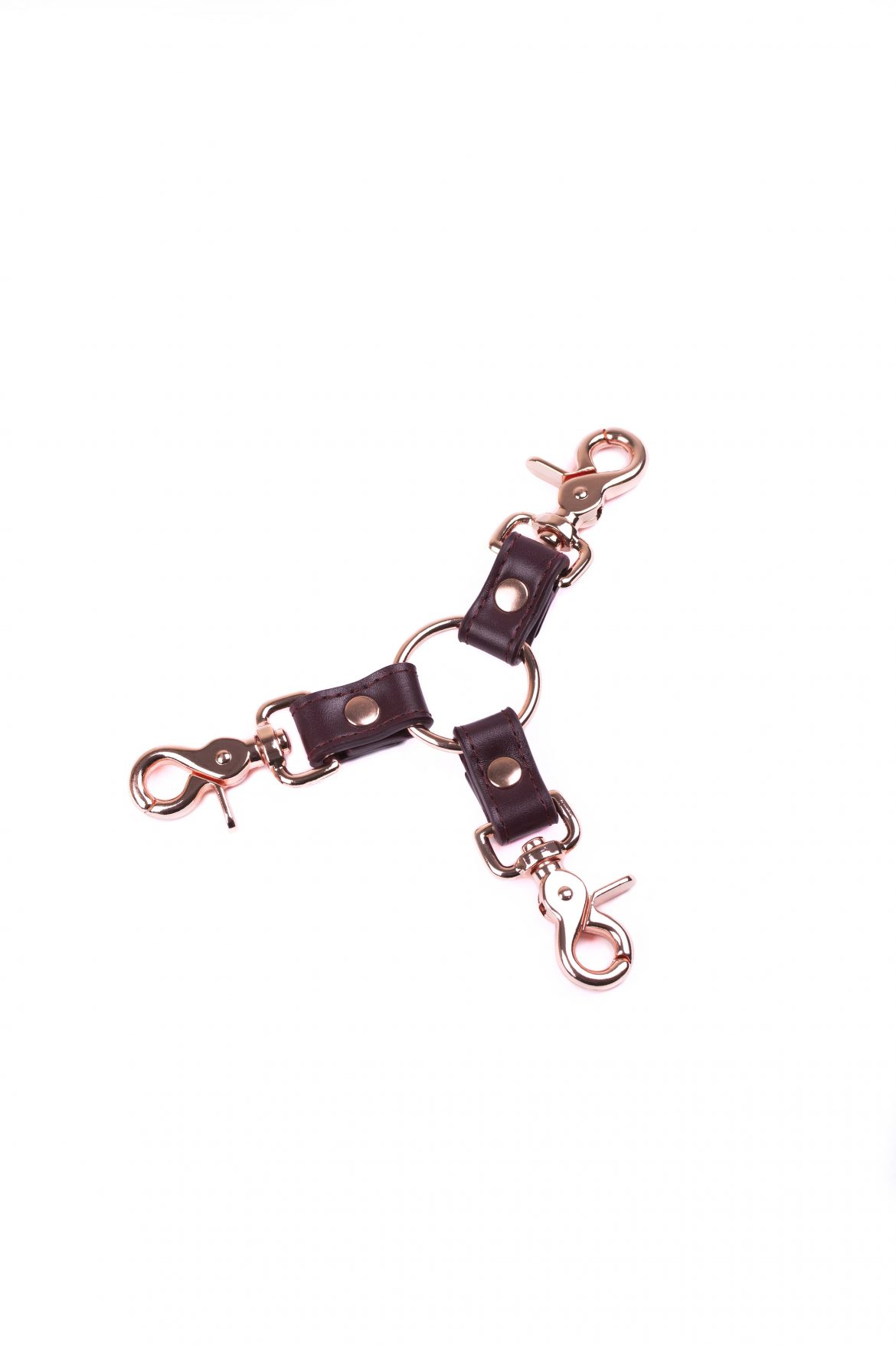 bdsm leather short triple fixation with o ring 13 scaled