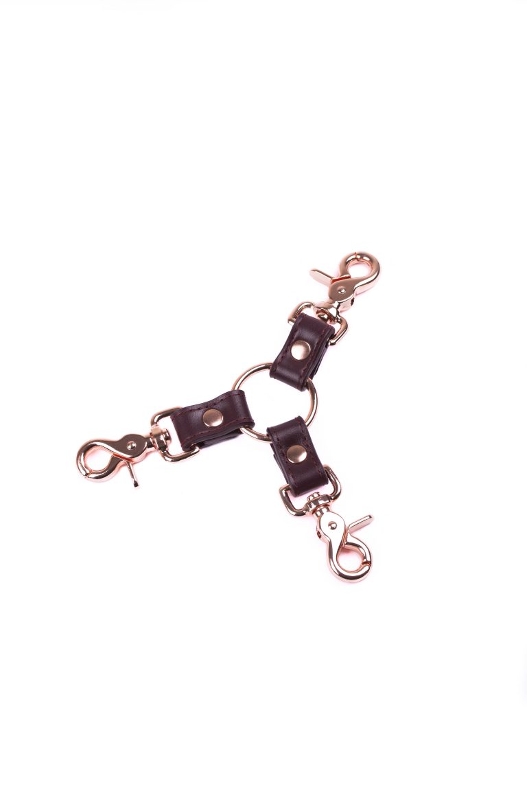 bdsm leather short triple fixation with o ring 13 scaled