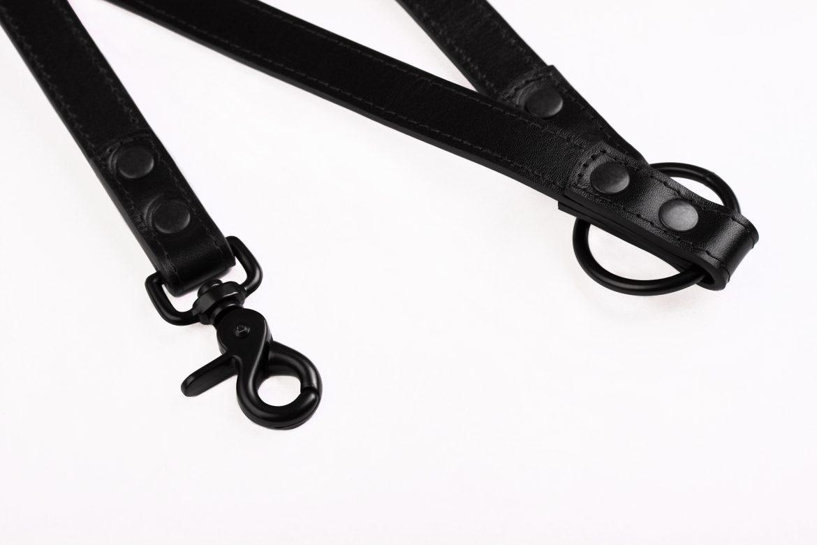 bdsm versatile leather long leash with multiple rings 18