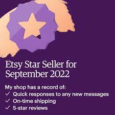 Etsy Star Seller September