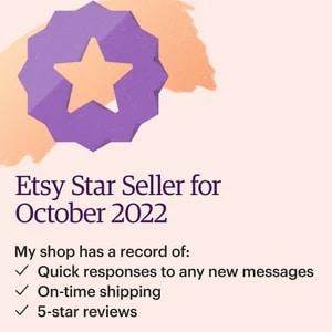 Etsy Star Seller October 2022